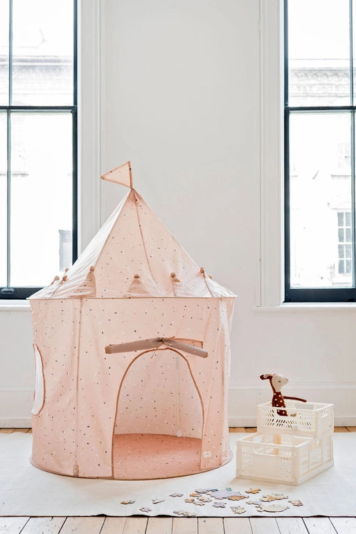 3 Sprouts Play Tent Castle - Terrazo Clay