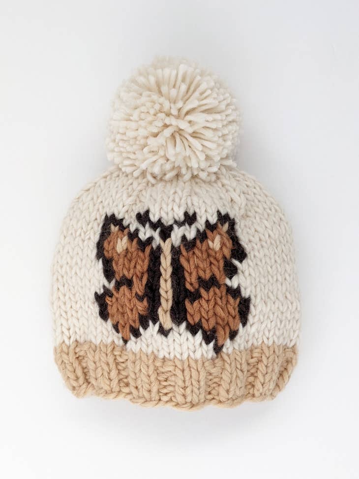 Butterfly Hand Knit Beanie Hat