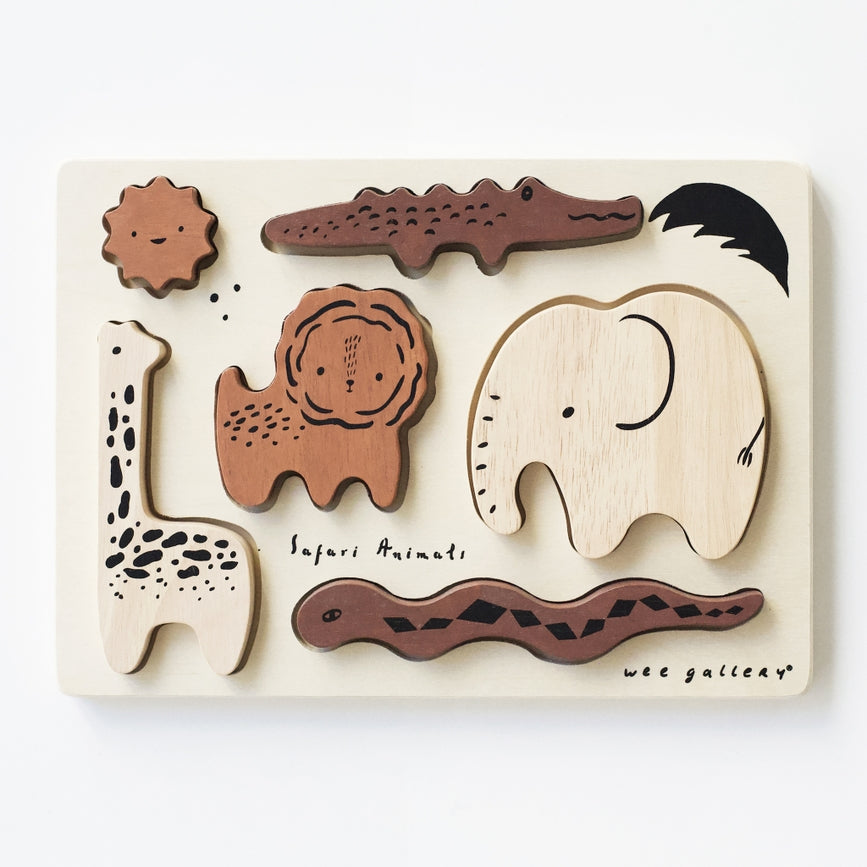 Safari Animals I Wooden Tray Puzzle 2nd Edition