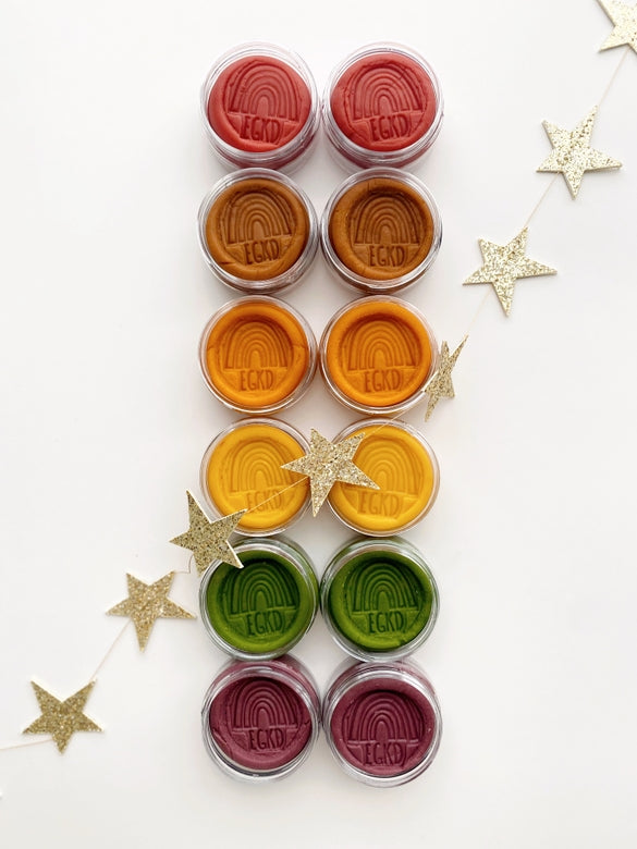 Fall Mini Rainbow Sensory Playdough