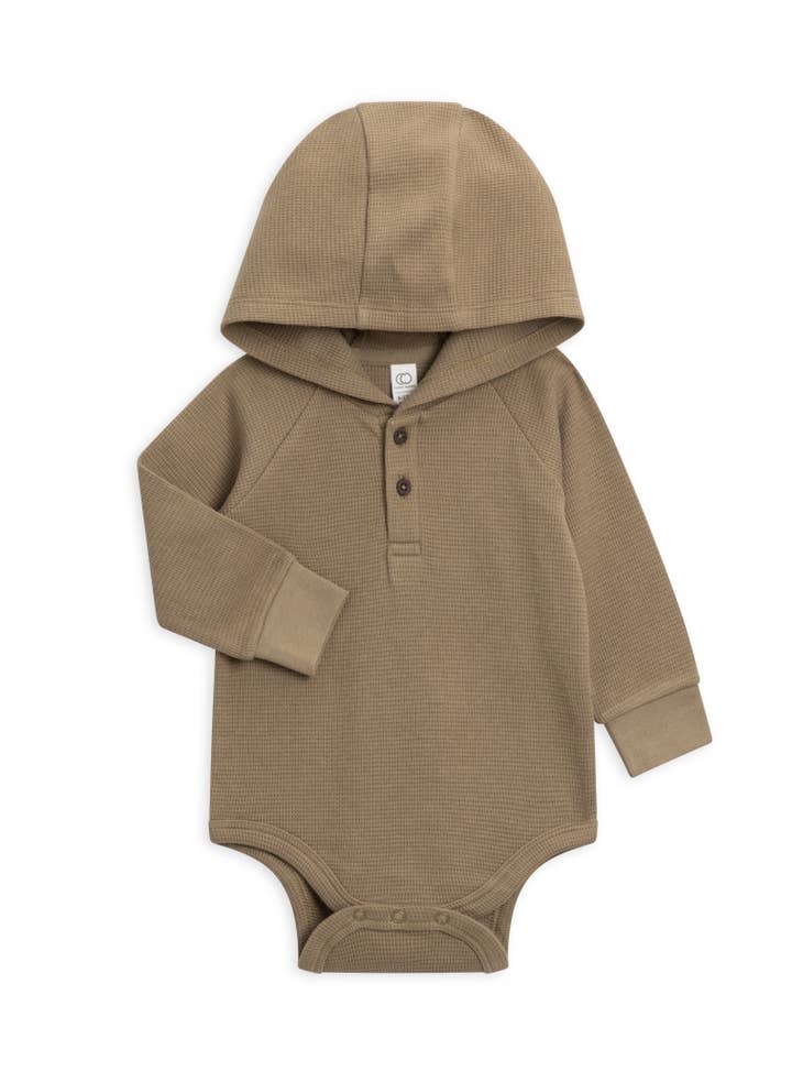 Cole Waffle Hooded Bodysuit