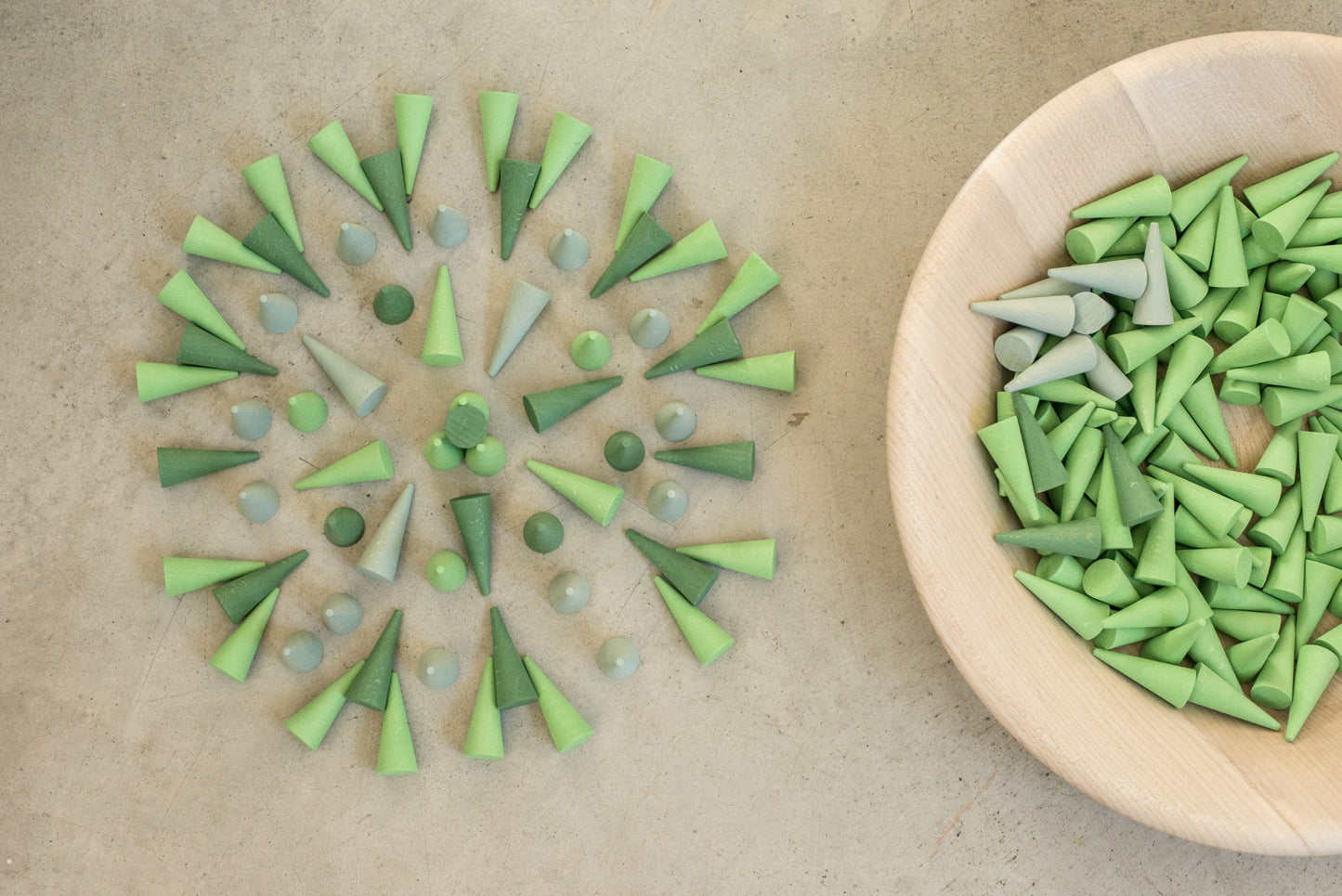 Mandala Green Cones