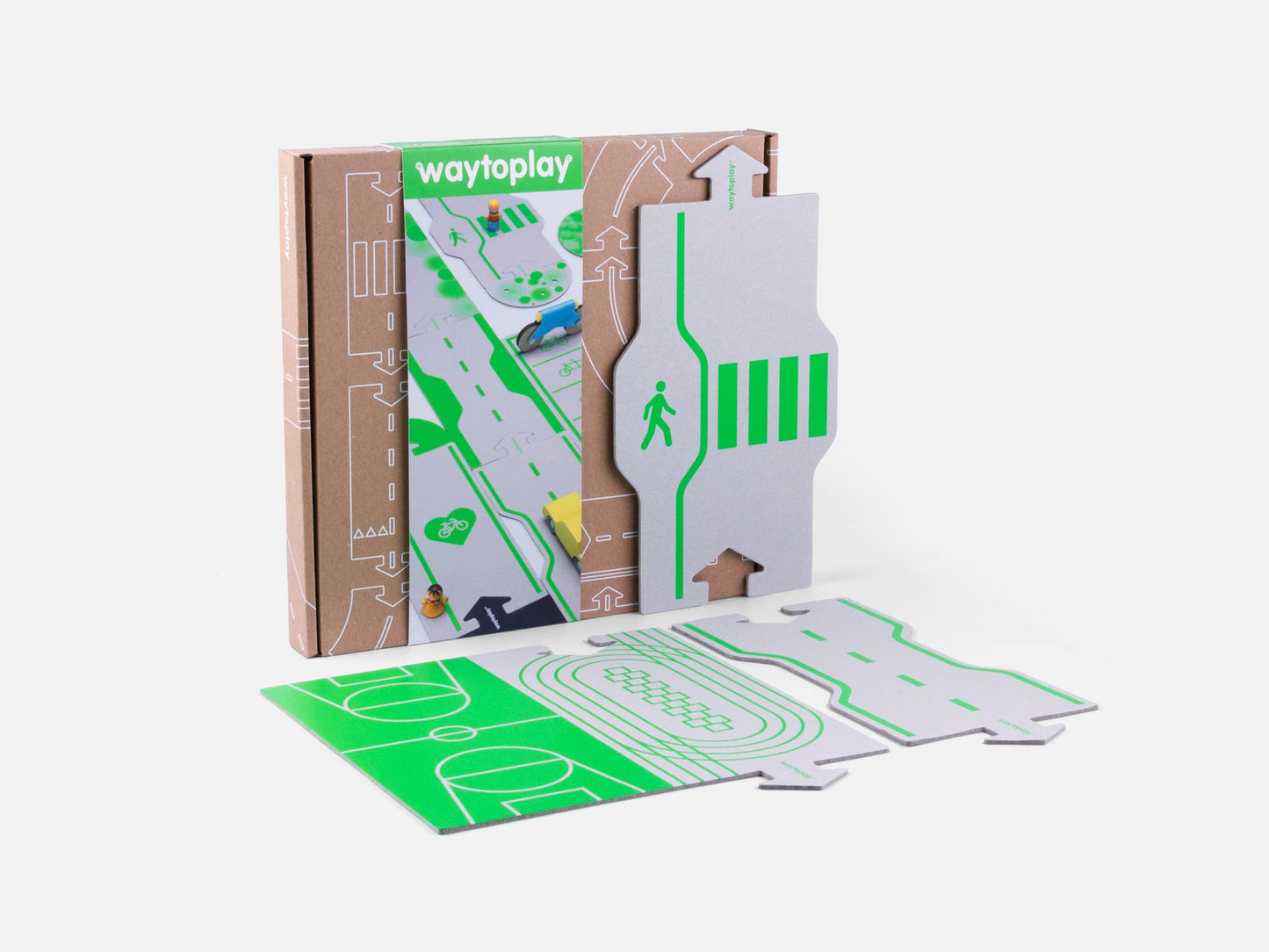 Waytoplay Recycled Cardboard Toy Road - Downtown