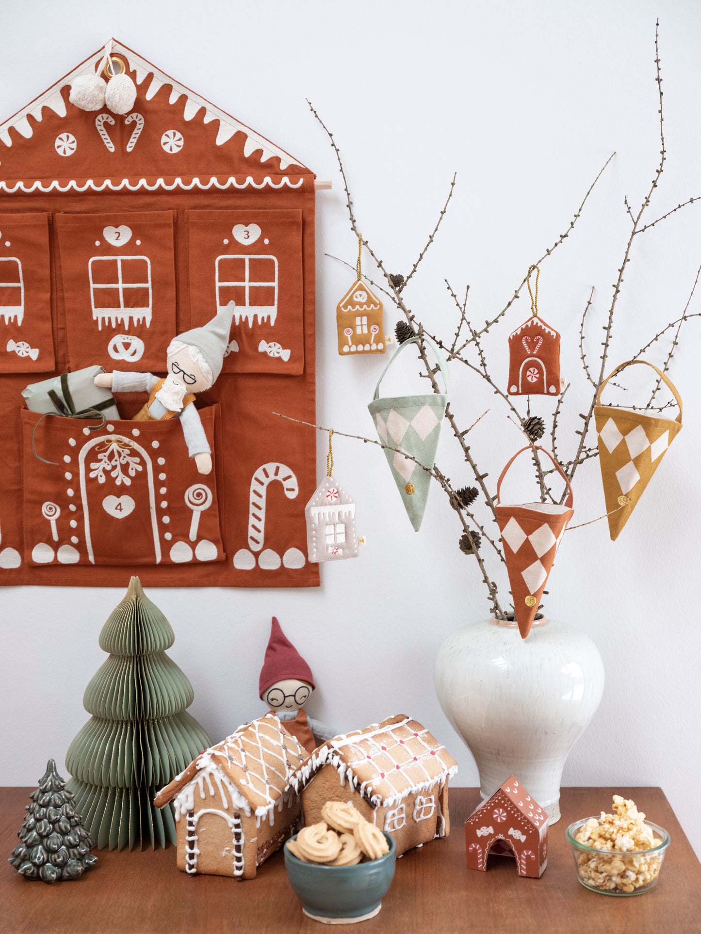 Embroidered Ornaments - Gingerbread House