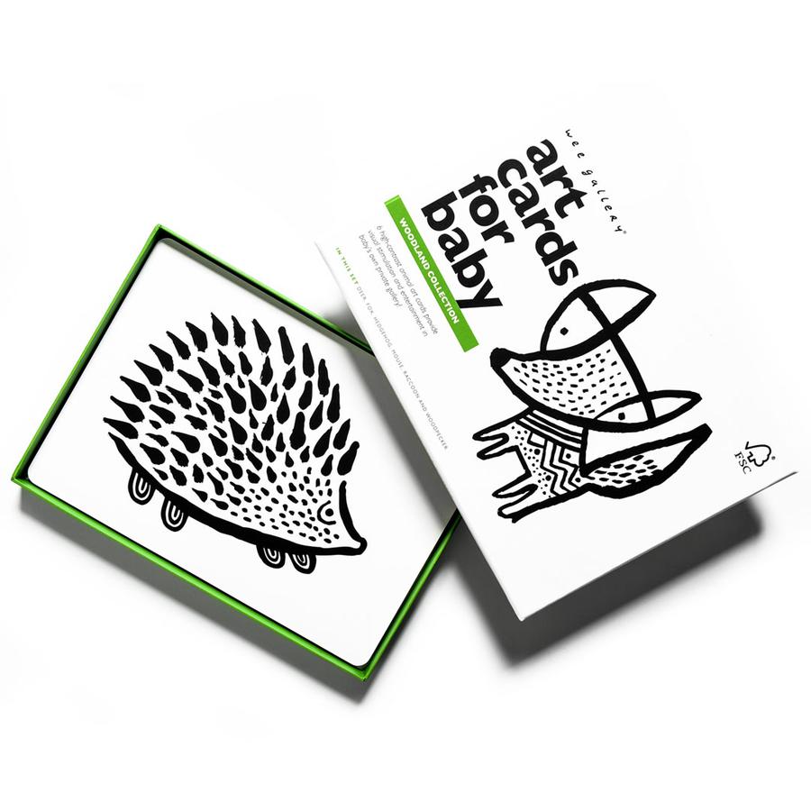 woodland animal art cards for baby