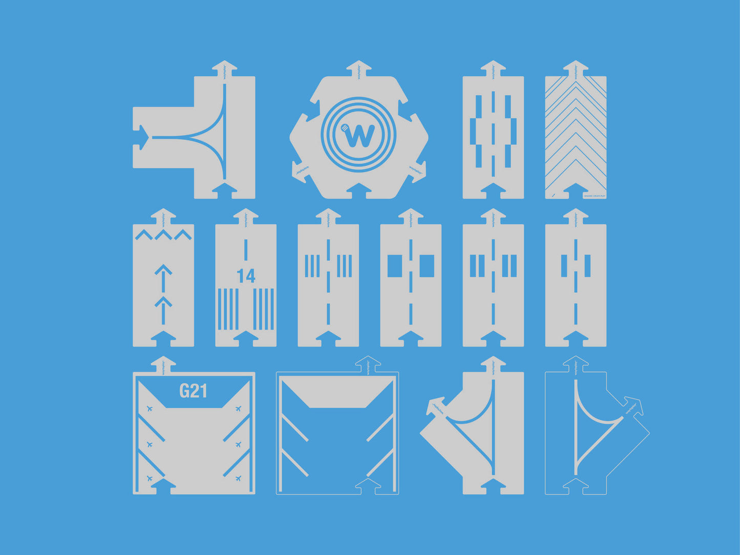 Waytoplay Recycled Cardboard Toy Road - Runway