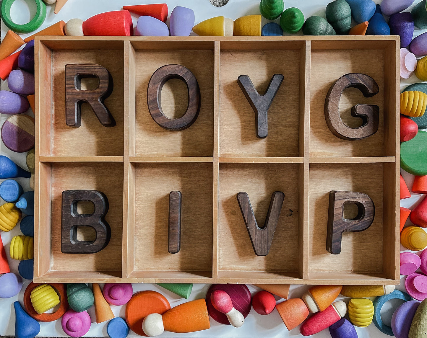 Walnut Alphabet Set