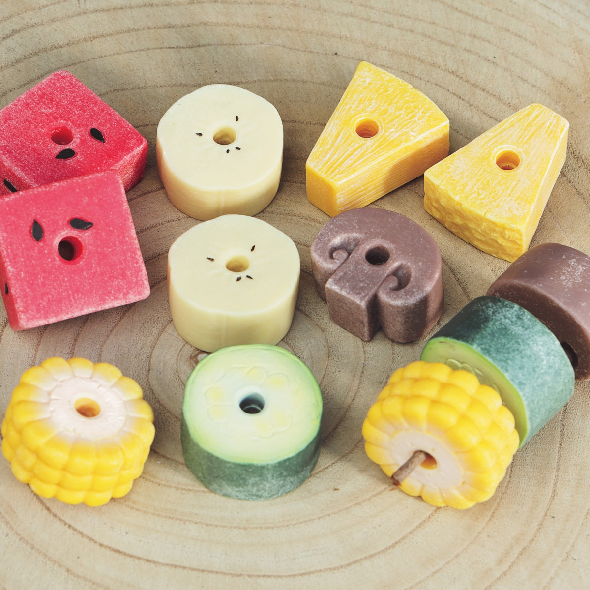 Threading Kebabs - Sensory Play Stones