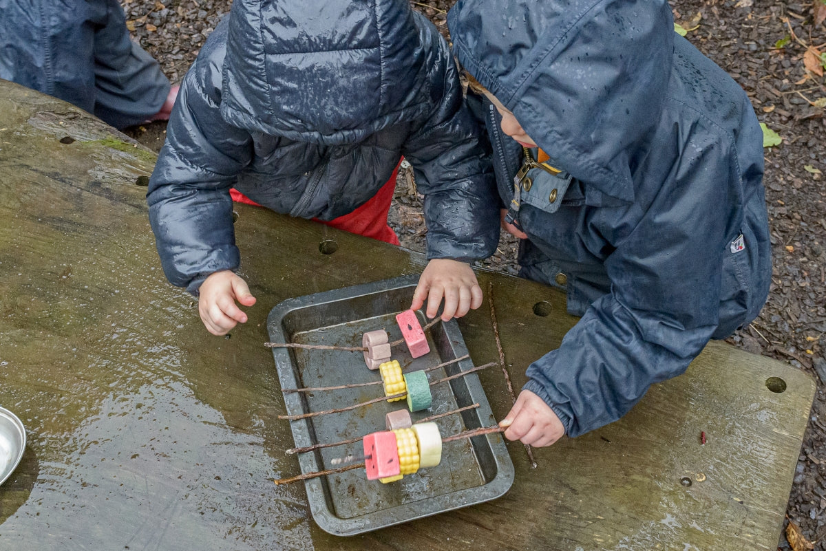 Threading Kebabs - Sensory Play Stones