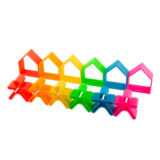 Neon Kids & Houses 6 pack