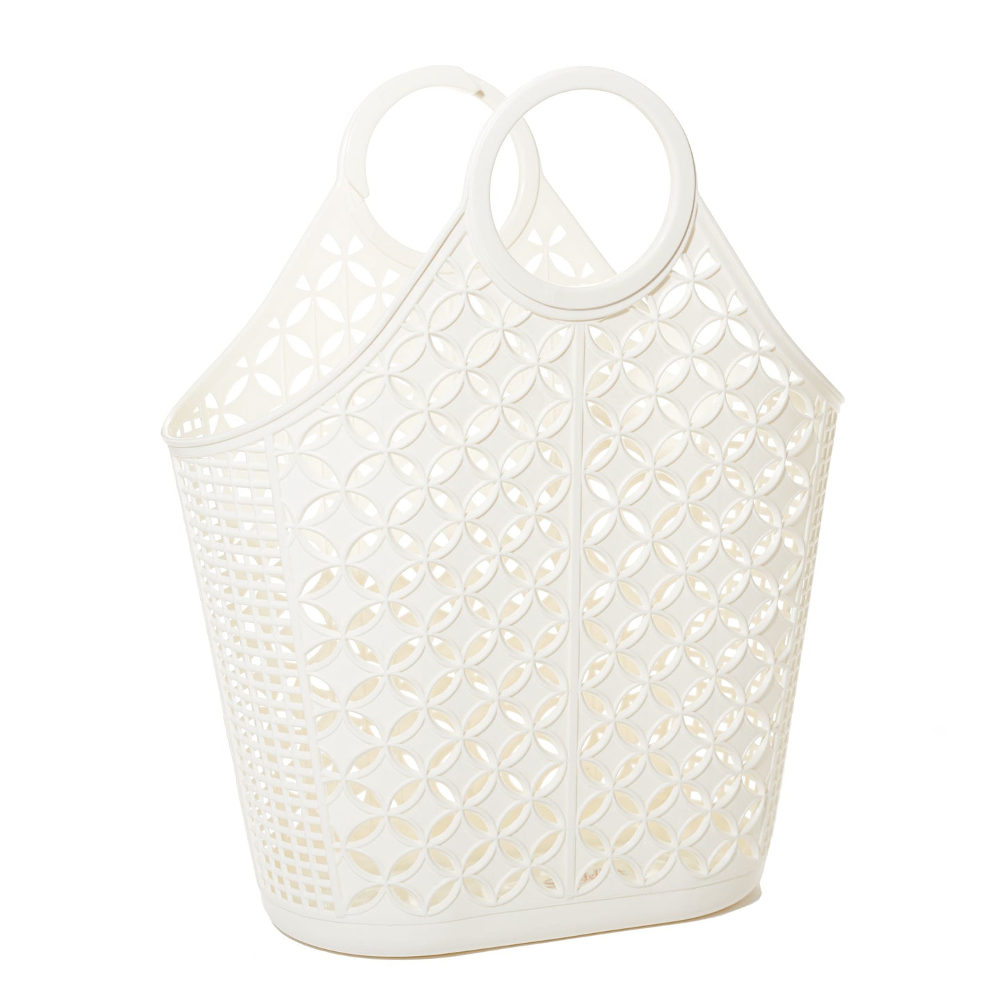 white jelly tote bag
