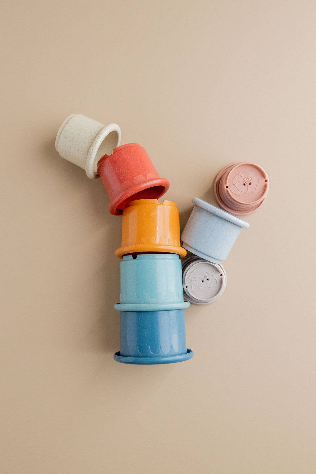 colorful animal stacker cups for babies