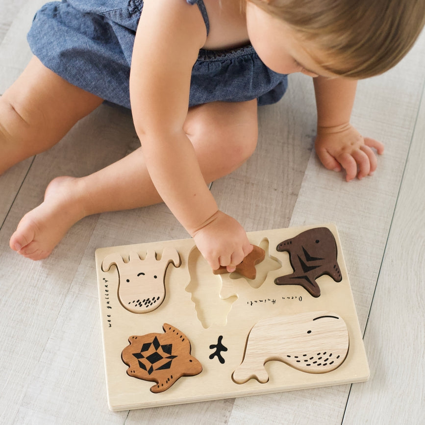 Ocean Animals I Wooden Tray Puzzle 2nd Edition