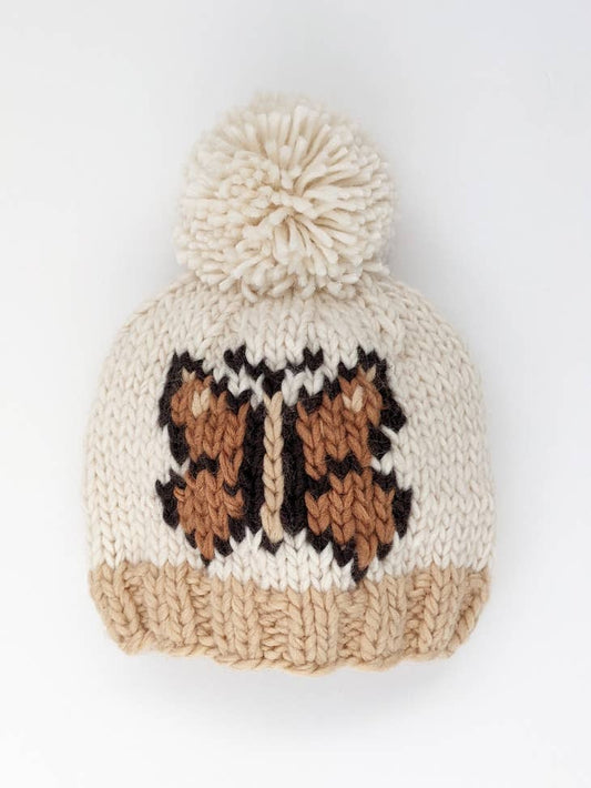 Butterfly Hand Knit Beanie Hat
