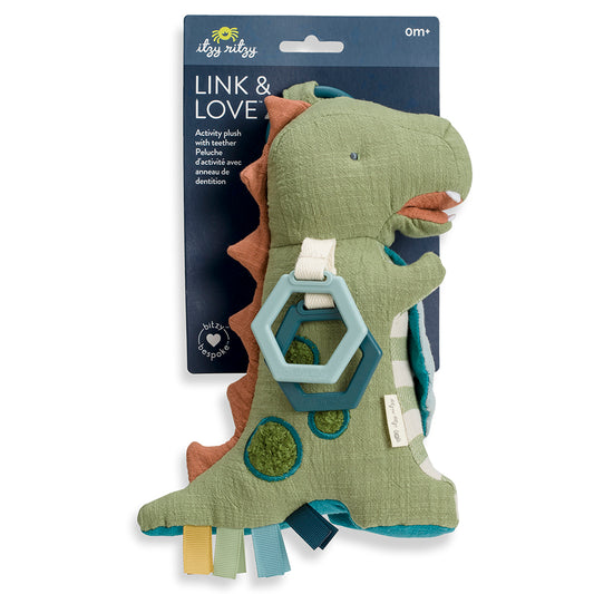 Bitzy Bespoke Link & Love™ Activity Plush with Teether Toy