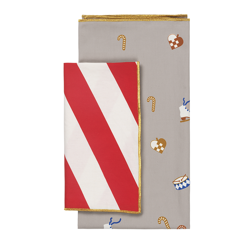 Fabric Gift Wrap - Stripe-Nostalgia