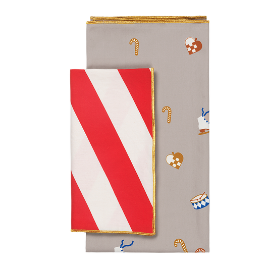 Fabric Gift Wrap - Stripe-Nostalgia