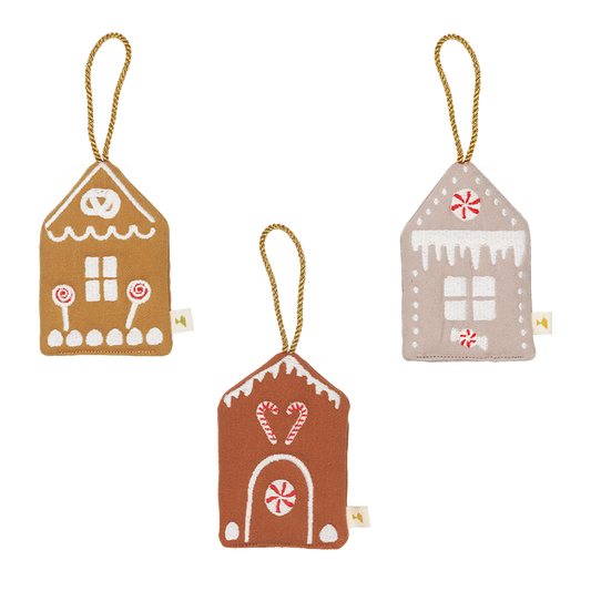 Embroidered Ornaments - Gingerbread House