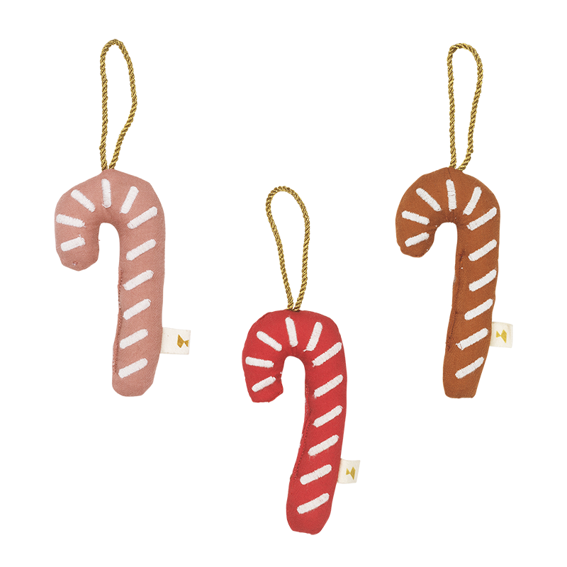 Embroidered Ornaments - Candycane