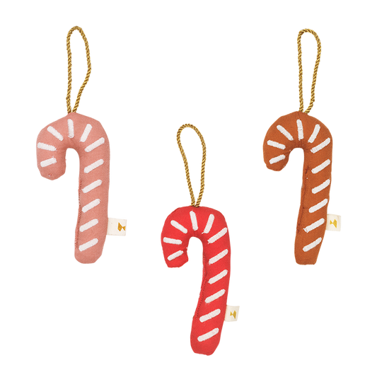 Embroidered Ornaments - Candycane