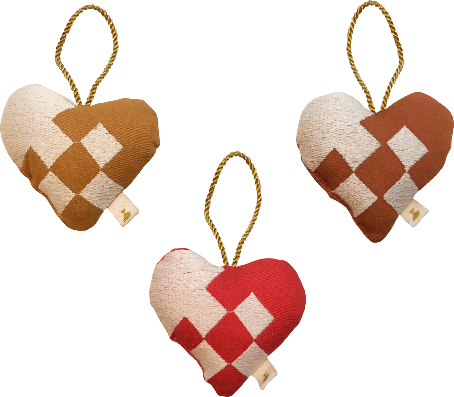 Embroidered Ornaments - Hearts