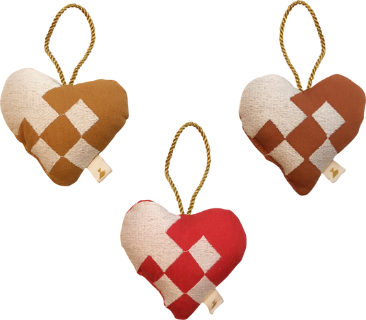 Embroidered Ornaments - Hearts