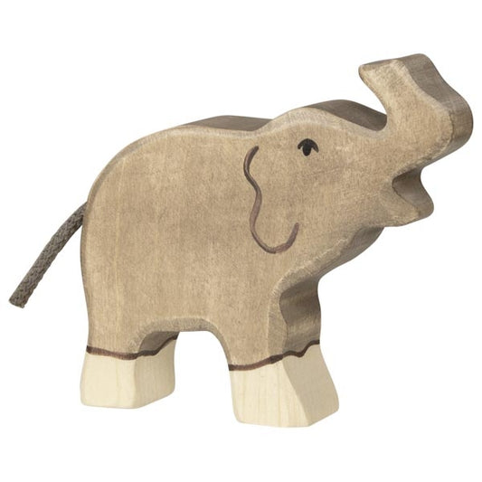 Holztiger - Elephant, small, trunk raised