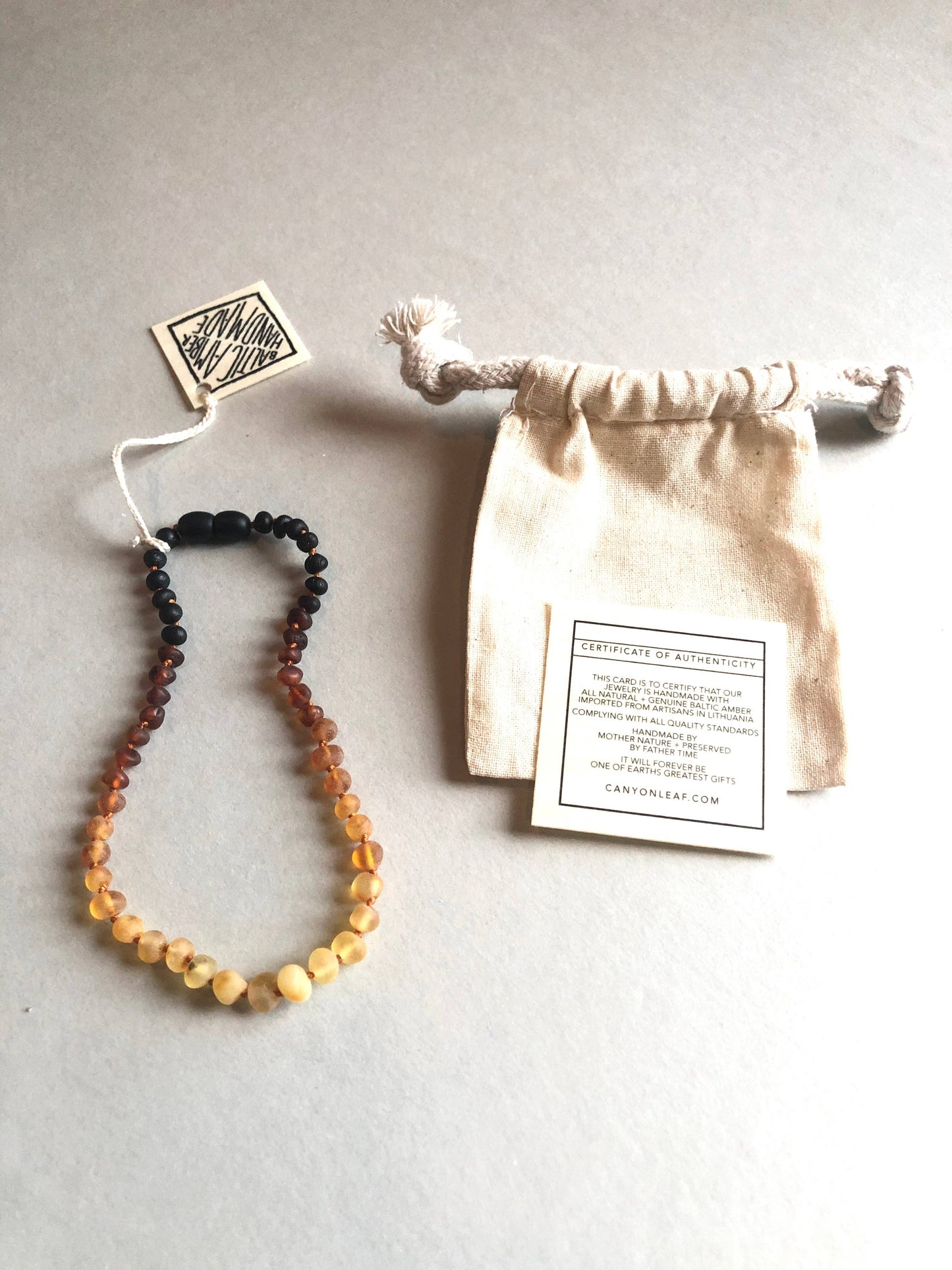 Kids: Raw Ombre Amber Necklace