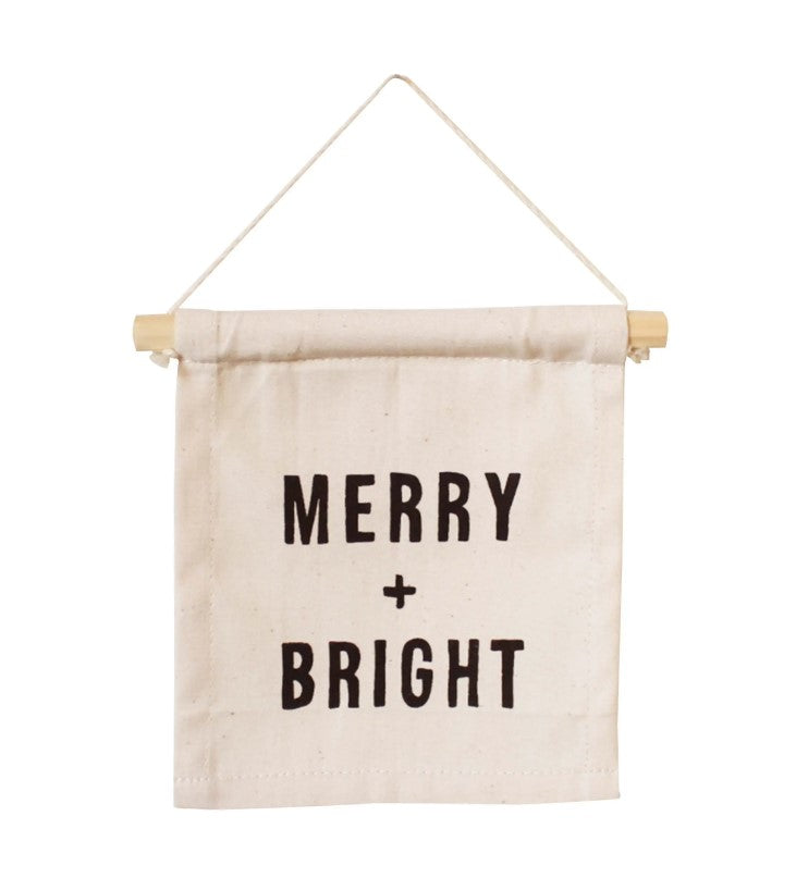 Merry + Bright Hang Sign