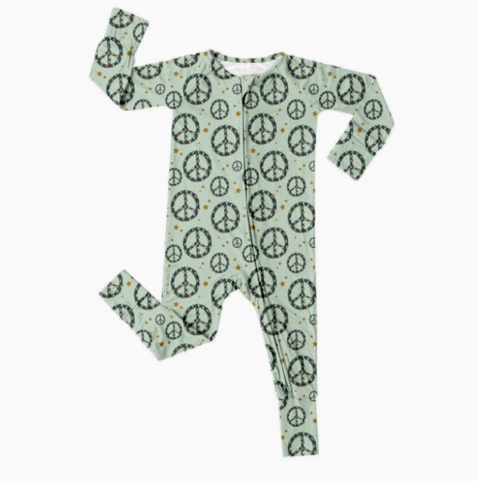 Peace and Wreaths Bamboo Romper